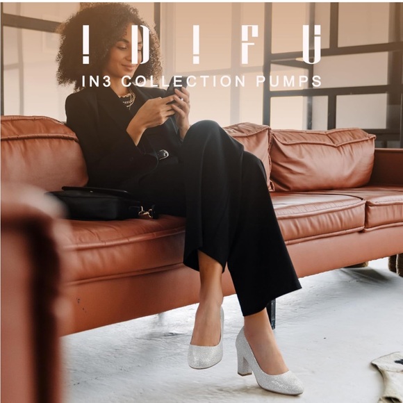 New in box! Size 5.5 silver glitter chunky heel. - Picture 5 of 10